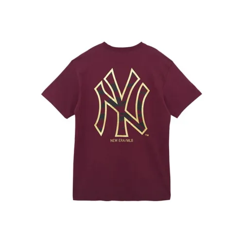 New Era T-Shirt Унисекс Фиолетовый Коричневый