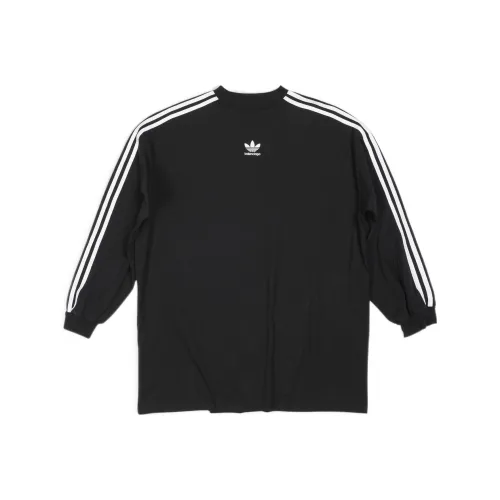 Balenciaga x Adidas Originals T-Shirt Loose Fit Unisex Black Баленсиага x Adidas Originals T-Shirt Свободный крой Унисекс Черный
