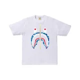 Белый (Синий принт акулы)