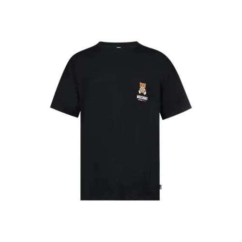 MOSCHINO Мужские черные T-рубашки