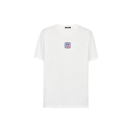 BALMAIN Белая Мужская T-рубашка