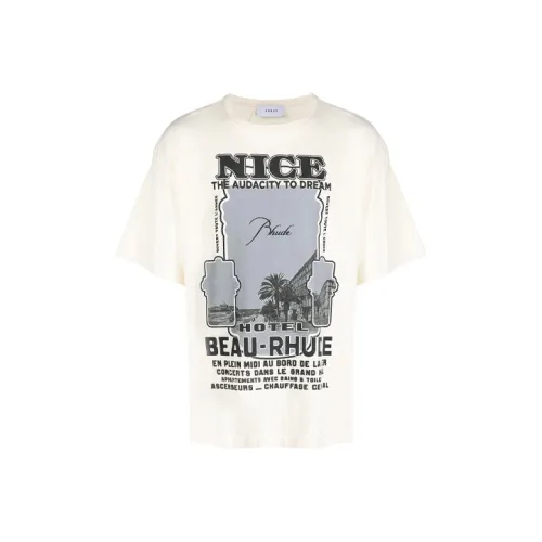 RHUDE Экрю Мужская T-рубашка