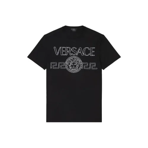 VERSACE Мужские черные T-рубашки