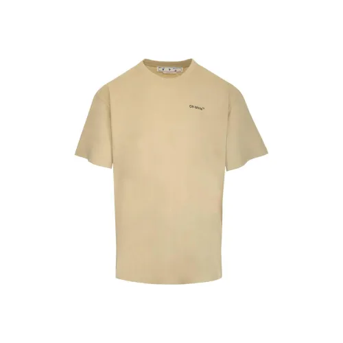 Off Белый SS22 Бежевый Мужская T-Рубашка