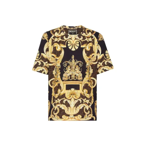 FENDI X VERSACE FENDI X VERSACE Рубашка Мужская Черное Золото