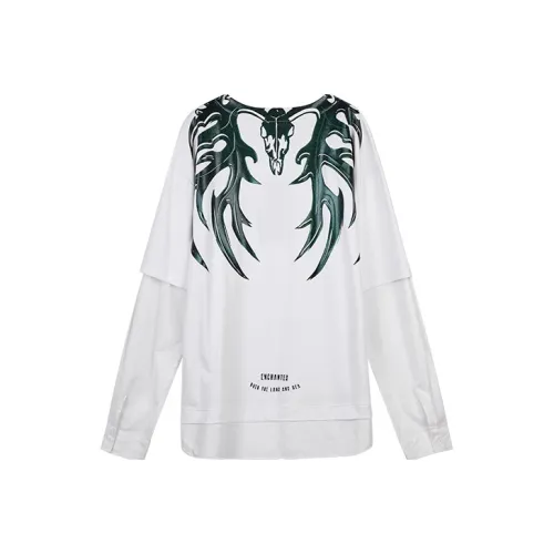 Boy London FW21 Прямой крой Длинный рукав Т-рубашка Унисекс Белый