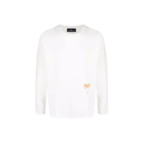 STONE ISLAND Белая Мужская T-Рубашка