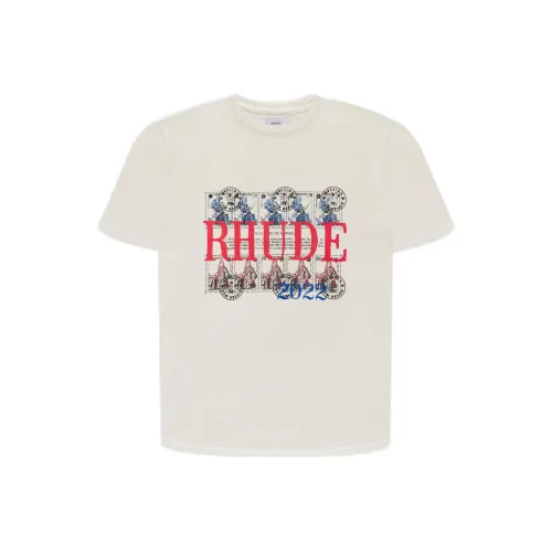 RHUDE Бежевый Мужской T-Рубашки