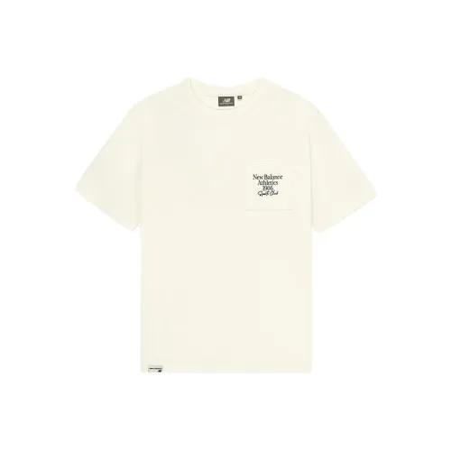 New Balance совместная серия Vintage Sports T-рубашка Мужская Экрю