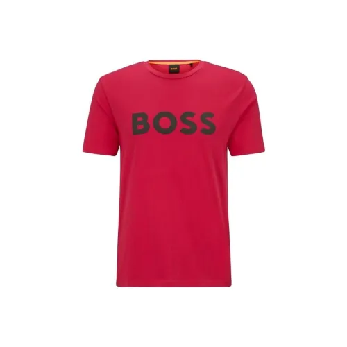 Hugo Boss Red Men's T-Shirts Hugo Boss Красные Мужские Футболки