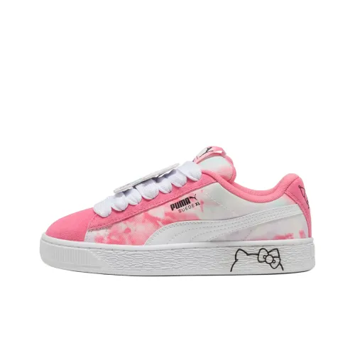HELLO KITTY AND FRIENDS X PUMA Suede XL Устойчивый к истиранию Низкий Топ Детские Скейтбординги Розовый Подростки