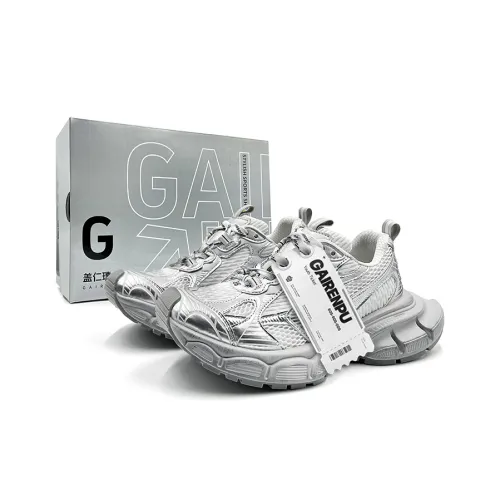 Gai Renpu Slip-resistant Breathable Height Increasing Low-Top Footwear Women's Silver Worn Look
