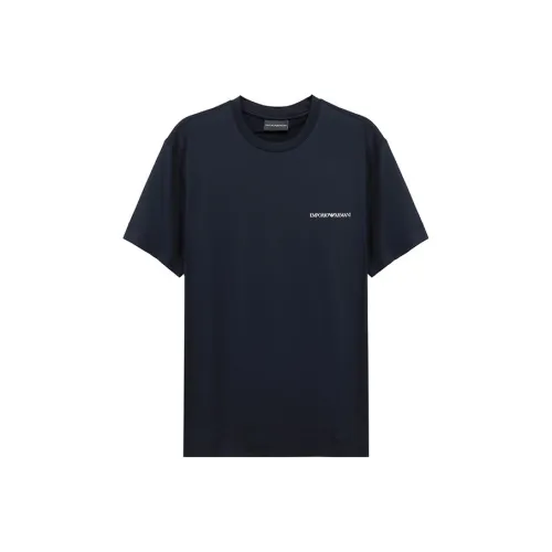 EMPORIO ARMANI Темно-морская синяя мужская футболка