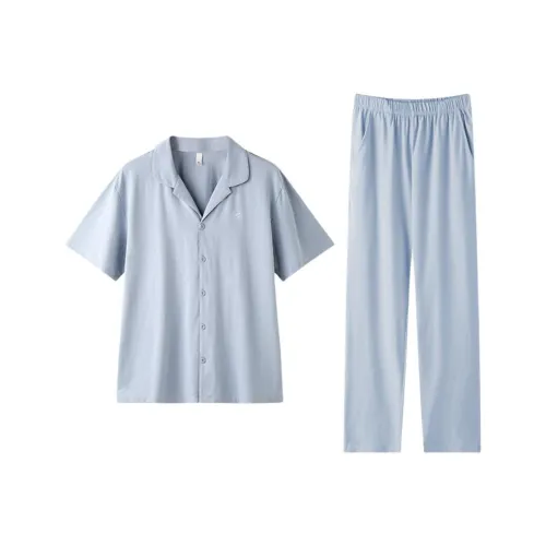 ZAO FU NIAO Пижамный комплект Мужской Aqua Blue