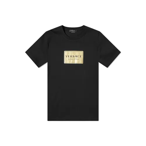 VERSACE Мужские черные T-рубашки