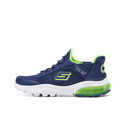Skechers Kids Беговые кроссовки Низкий топ Морской синий/Лимон для детей