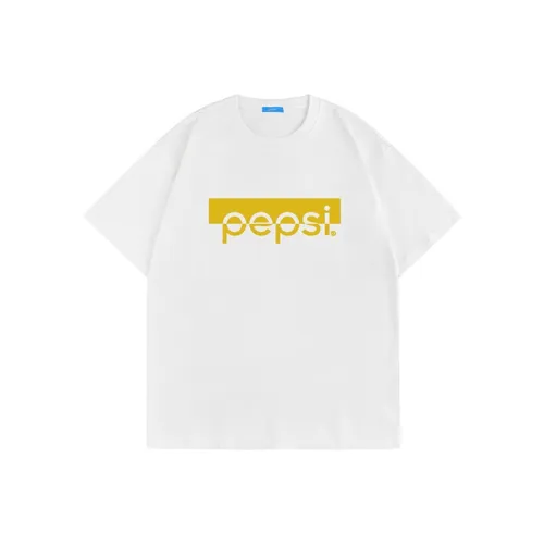 Pepsi Рукав с спущенным плечом T-рубашка Унисекс Белый