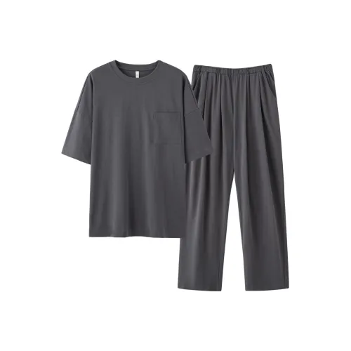 PBENO PD Пижамный комплект Мужской Серый Черный