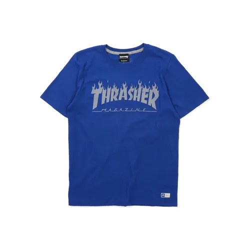 Thrasher T-Shirt Японская версия Унисекс Королевский синий