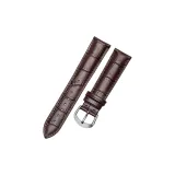 Импортная телячья кожа ★ Коричневый с коричневой строчкой - Серебряная шпилька