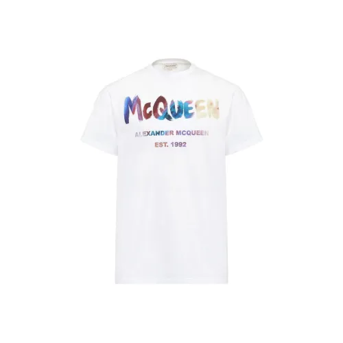 Alexander McQueen Белая Мужская T-Рубашка