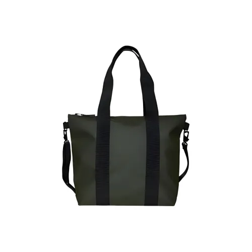 Rains Матовый Водонепроницаемый Ткань Тоут Сумка Сумка для покупок Сумка через плечо Сумка Унисекс Зеленый