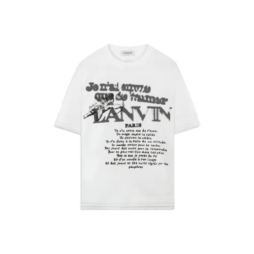 Lanvin Белая Унисекс Футболка