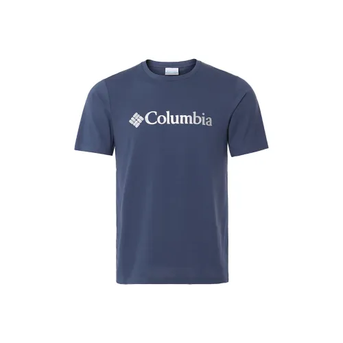 Коллаборация Columbia Синий Мужской T-Рубашки