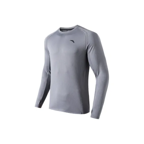 ANTA Running Collection Бег Т-Рубашка Мужская Path Полоска Серый