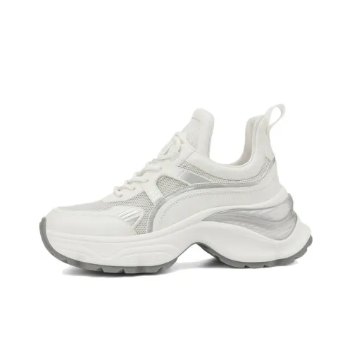 Rosa Bianca Дышащий Легкий Увеличивающий Высоту Низкий Топ Кроссовки с Толстой Подошвой Женские