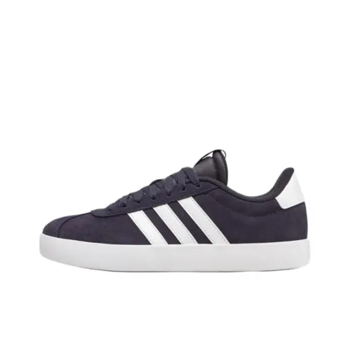 Adidas VL COURT 3,0 Slip-resistant Abrasion-resistant Low Top Skateboard Shoes Women's Black White