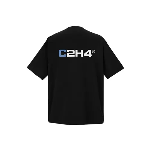 C2H4 Прямой крой T-рубашка Унисекс Черный