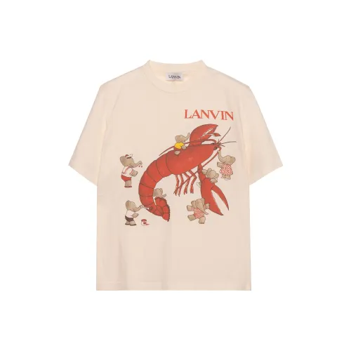 Lanvin Бежево-желтая унисекс футболка