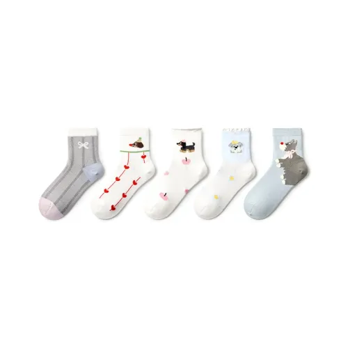 PRIMEET Высокие носки Женские 5 пар Hug The Фрукты