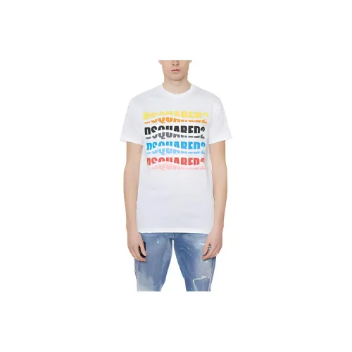 DSQUARED 2 Белый Мужской T-Рубашки
