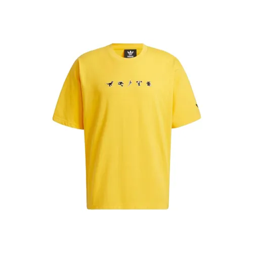 Adidas Originals Рукав с оборванным плечом T-рубашка мужская желтая