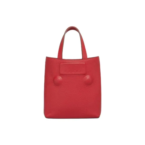 MARNI Trunkaroo Матовый Телячья кожа Тоут Сумка Сумка для покупок Сумка на плечо Сумка Маленькая Женская Красная