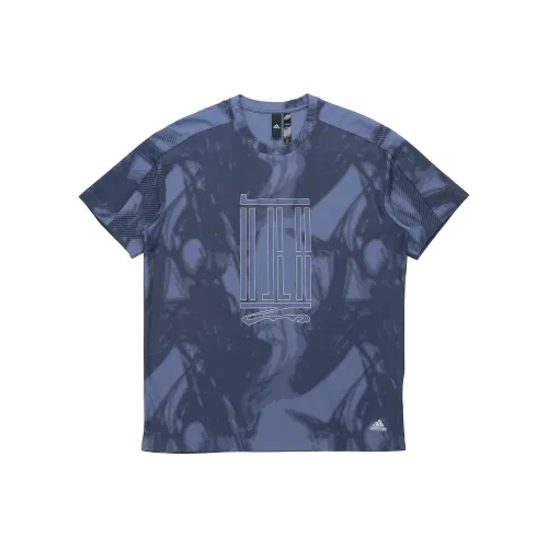 Adidas Blue Men's T-Shirts Adidas Синий Мужские Футболки