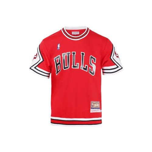 Mitchell Ness Red Men's T-Shirts Mitchell Ness Красные Мужские Футболки