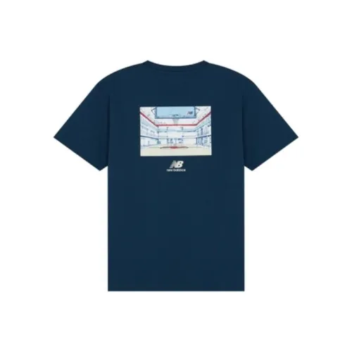 New Balance совместный бренд ANB Синий Мужской T-рубашки
