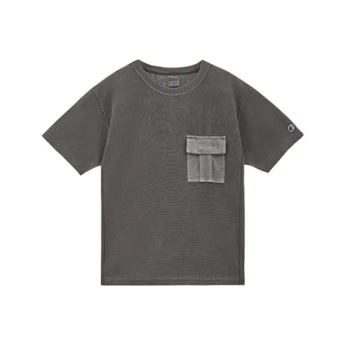 Champion SS22 Круглый вырез Облегающий Прямой крой Короткий рукав Т-рубашка Японская версия Унисекс