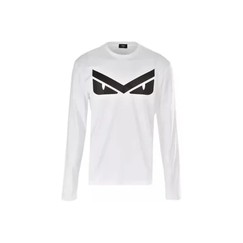 Fendi Экрю Мужские T-рубашки