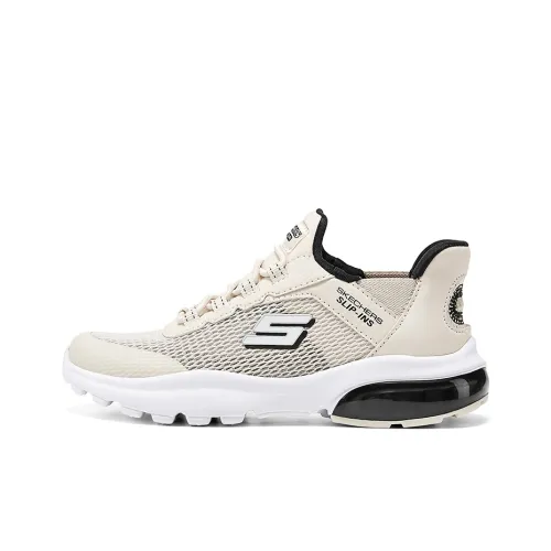 Skechers Kids Air Cooled Противоскользящий Устойчивый к износу Легкий С амортизацией Низкий топ Детская беговая обувь Естественный