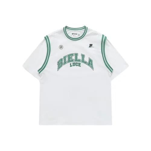 FILA FUSION Baseball серия T-рубашка Унисекс Белый