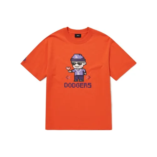 Mlb Base Logo Play Pixel T-Shirt Унисекс Оранжевый
