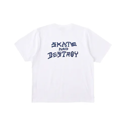 Thrasher x RHC Ron Herman Коллаборация T-Shirt Мужской Белый