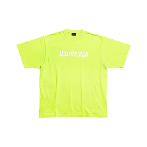 BALENCIAGA Неоново-желтая унисекс футболка