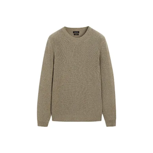 Massimo Dutti Светлый Верблюжий Мужской Трикотаж