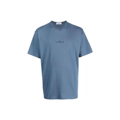 STONE ISLAND Синие Мужские T-рубашки