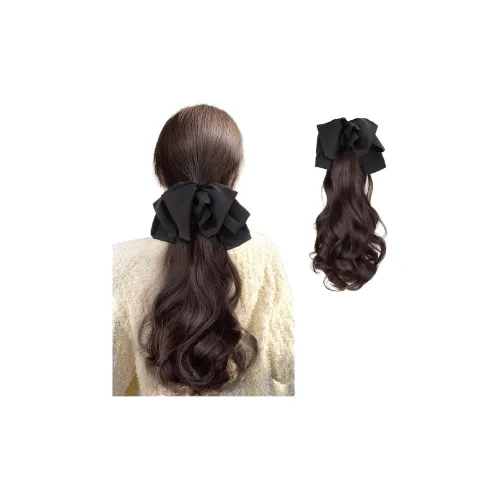 MUYAN Черный Большой Бант Пончо House Парики Длинные Кудрявые Волосы